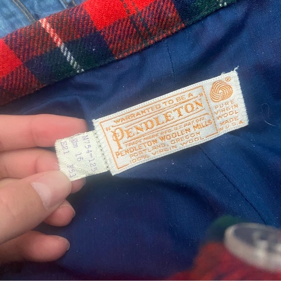 Pendleton Vintage Red Plaid Wool High Rise Pants - Picture 5 of 6